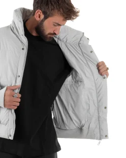 Giubbotto Oversize Piumino Bomber Full Zip Tessuto Opaco G3333A