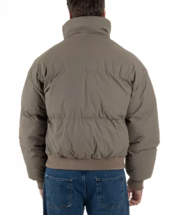 Giubbotto Oversize Piumino Bomber Full Zip Tessuto Opaco G3332A