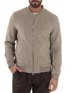 Giubbotto Uomo Bomber Camoscio College Beige G3361A
