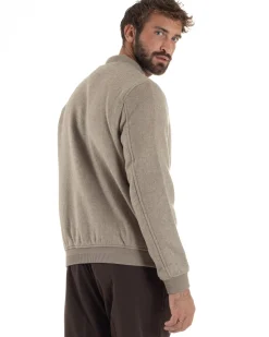 Giubbotto Uomo Bomber Camoscio College Beige G3361A