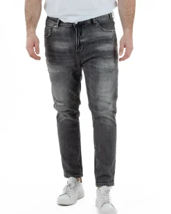 Jeans Cinque Tasche Slim Con Rotture TCJS1002A