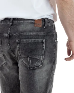 Jeans Cinque Tasche Slim Con Rotture TCJS1002A