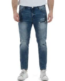 Jeans Cinque Tasche Slim Slavato TCJS1004A