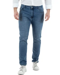 Jeans Cotone Slim Fit Denim Chiaro TCJS1003A