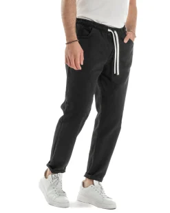 Jeans Jogger Cotone Loose Fit Basic Nero JS1119A
