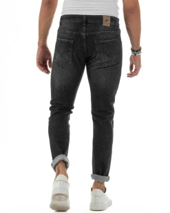 Jeans Skinny Fit Cinque Tasche Denim Grigio JS1140A