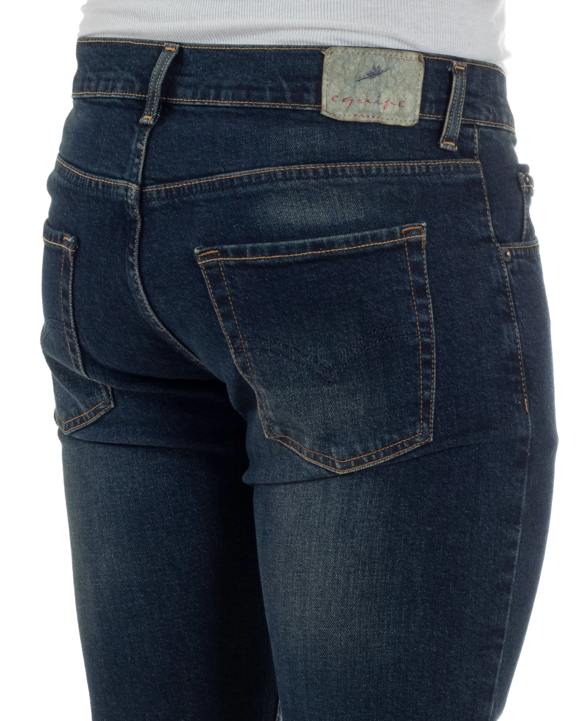 Jeans Slim Fit Cinque Tasche Denim Sabbiato JS1143A