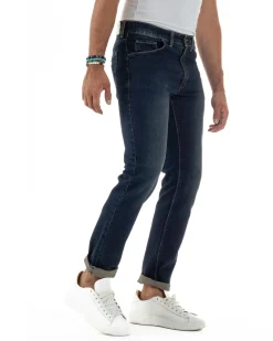 Jeans Slim Fit Cinque Tasche Denim Sabbiato JS1143A