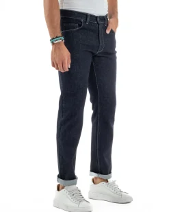 Jeans Slim Fit Cinque Tasche Denim Blu JS1142A