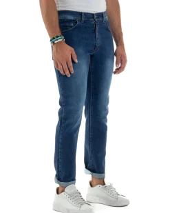Jeans Slim Fit Cinque Tasche Denim Chiaro JS1141A