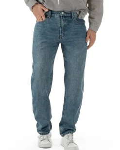 Jeans Uomo Baggy Fit Cinque Tasche Basic Denim JS1173A