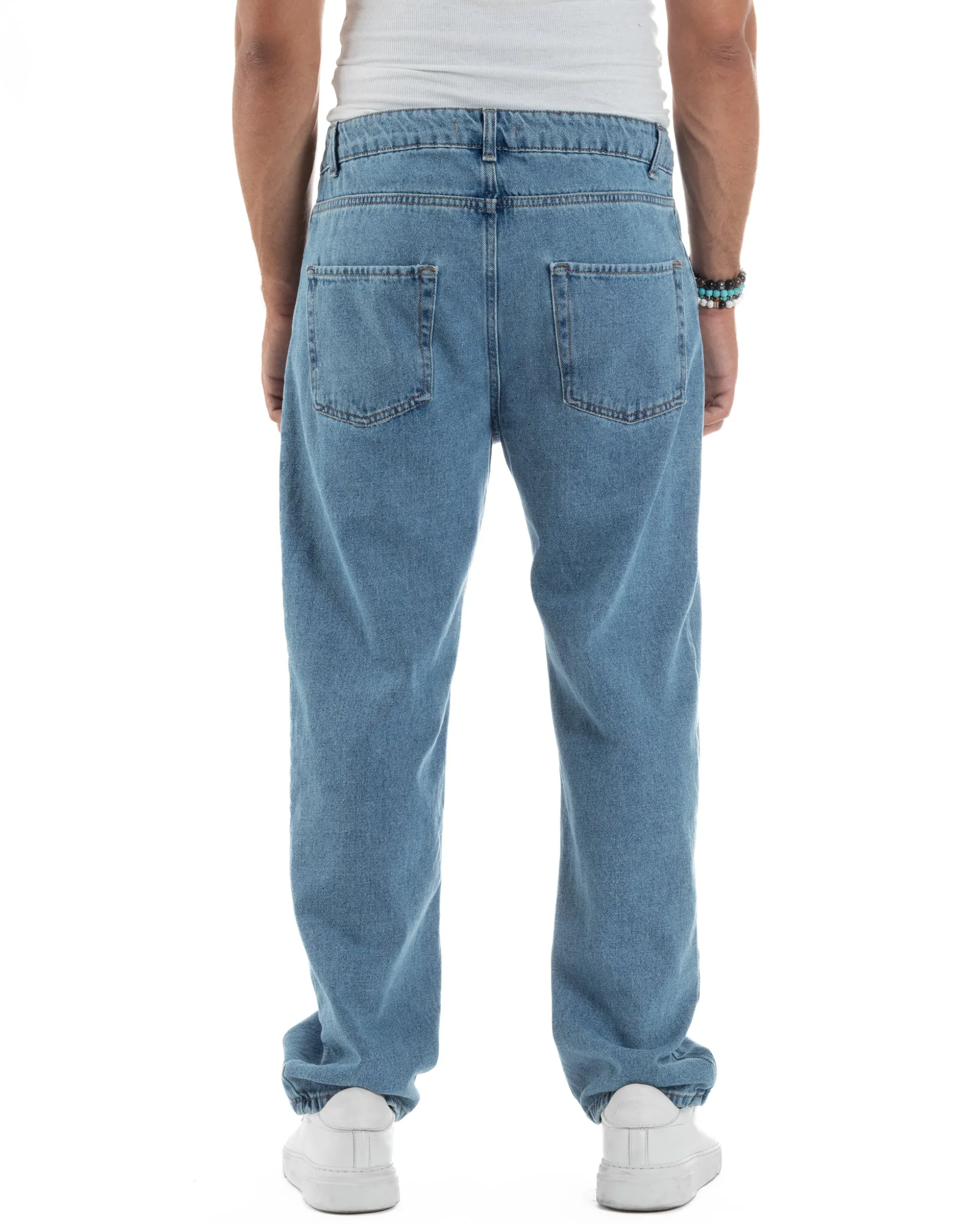 Jeans Uomo Cinque Tasche Baggy Fit Basic Denim GIOSAL-JS1121A