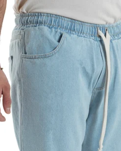 Jeans uomo jogger basic pantalaccio loose fit denim medio GIOSAL-JS1111A