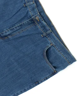 Jeans Uomo Pantaloni Calibrati Denim Cinque Tasche Taglie Forti P5819A