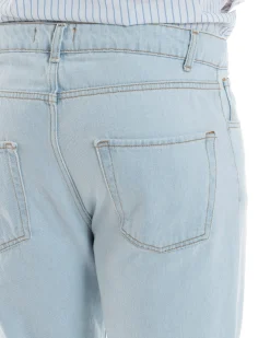 Jeans Uomo Pantaloni Cinque Tasche Regular Fit Basic Denim Chiaro JS1073A