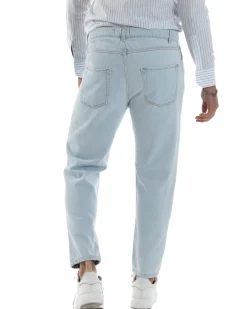 Jeans Uomo Pantaloni Cinque Tasche Regular Fit Basic Denim Chiaro JS1073A