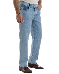 Jeans Uomo Pantaloni Regular Fit Basic Denim Chiaro Over-D OC1F2W5D21