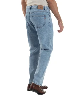 Jeans Uomo Pantaloni Regular Fit Basic Denim Chiaro Over-D OC1F2W5D21