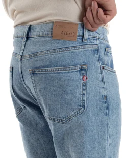 Jeans Uomo Pantaloni Regular Fit Basic Denim Chiaro Over-D OC1F2W5D21