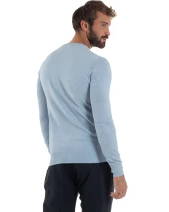 Maglioncino Uomo Girocollo Maglia Rasata Basic Polvere M2570A