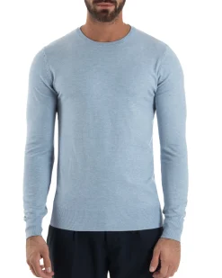 Maglioncino Uomo Girocollo Maglia Rasata Basic Polvere M2570A
