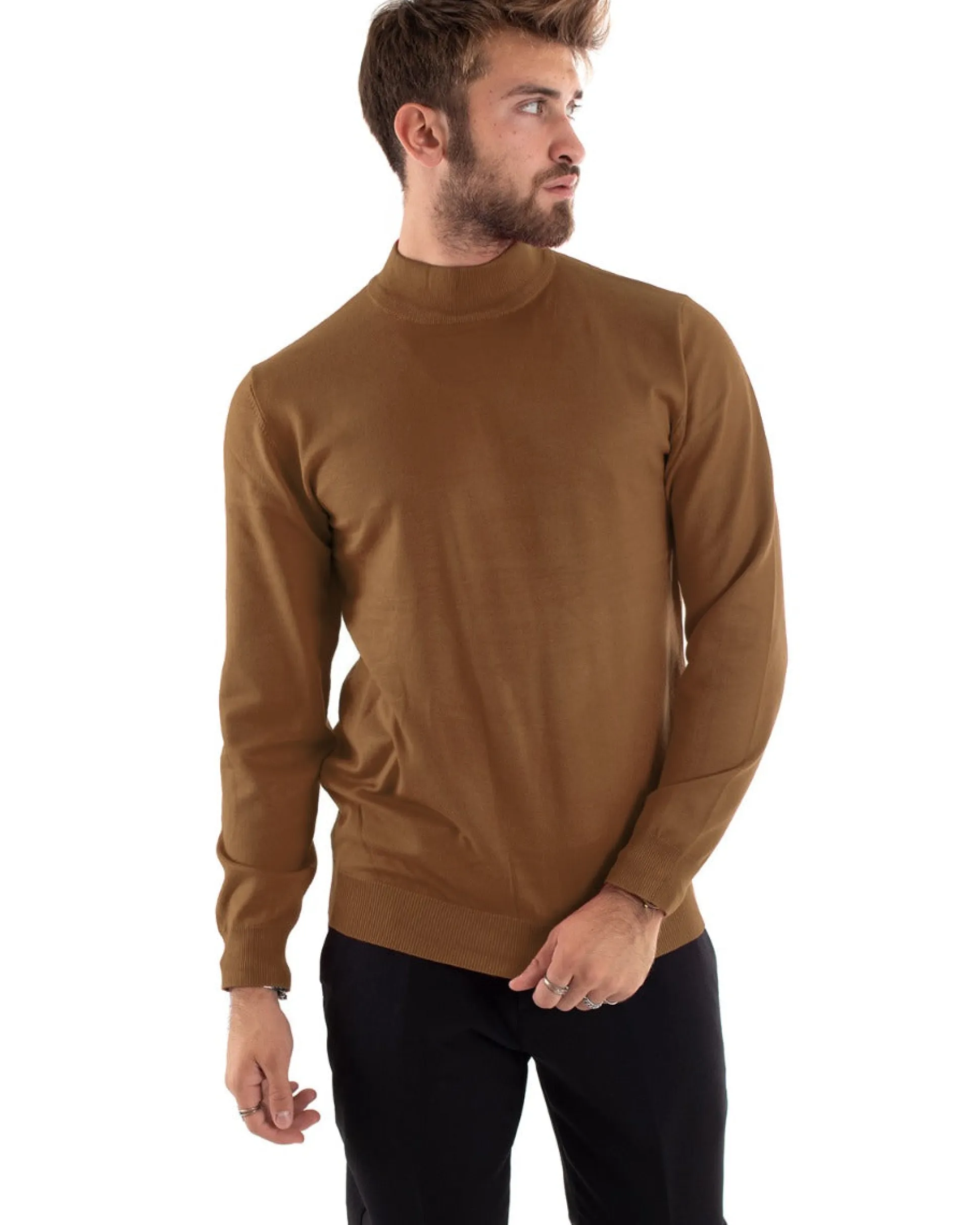 Maglioncino Uomo Maglia Mezzo Collo Sottogiacca Camel M2608A