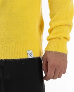 Maglione Uomo Lana Girocollo Regular Fit Basic Giallo BERNA M252037