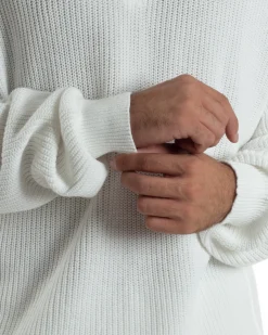Maglione Uomo Polo Con Zip Maglia Inglese Con Colletto Bianco M3024A