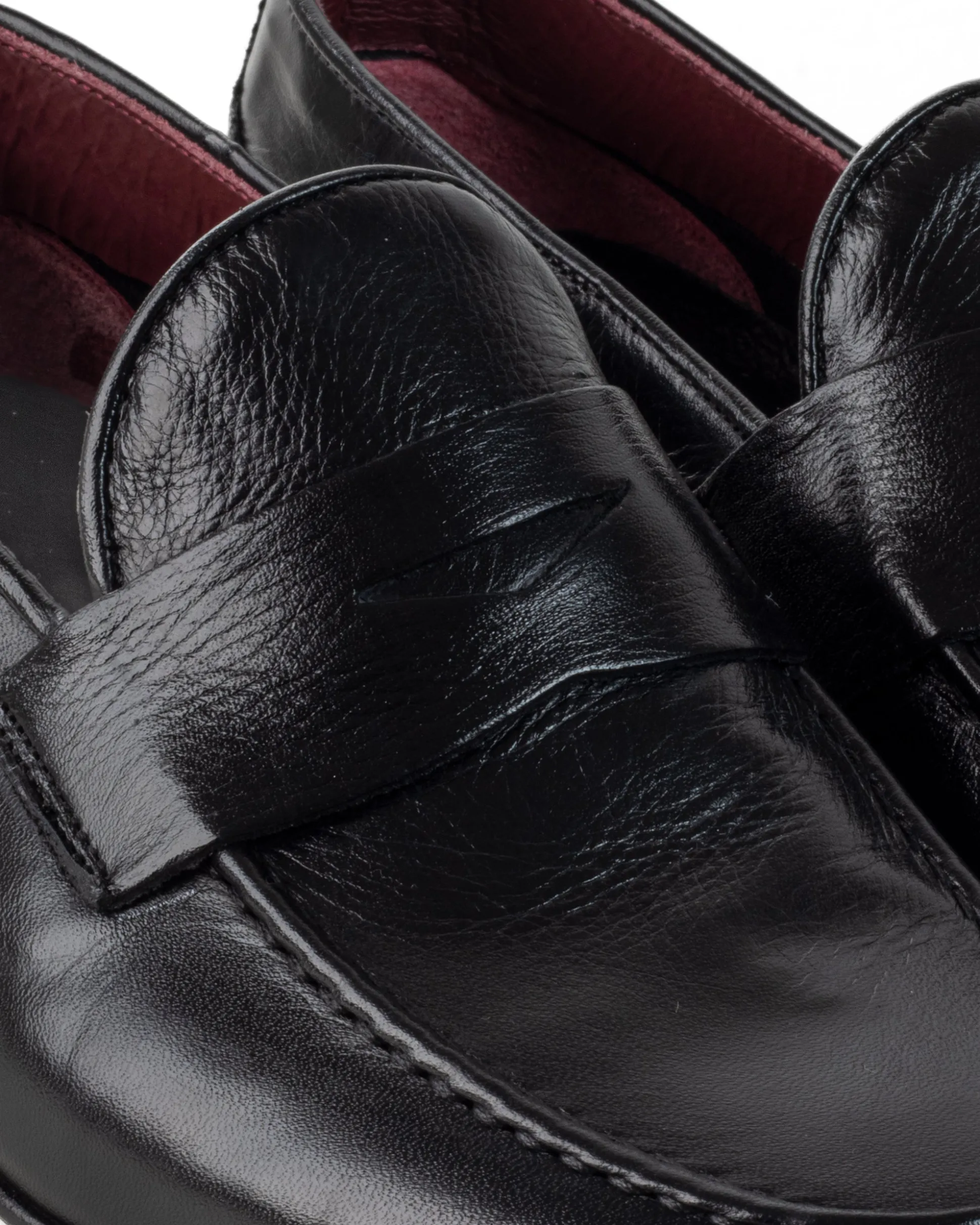 Mocassini College Uomo Con Bendina Scarpe Classiche Ecopelle Eleganti Cerimonia Suola Di Cuoio Con Ovalino Antiscivolo Casual Nero GIOSAL-S1274A