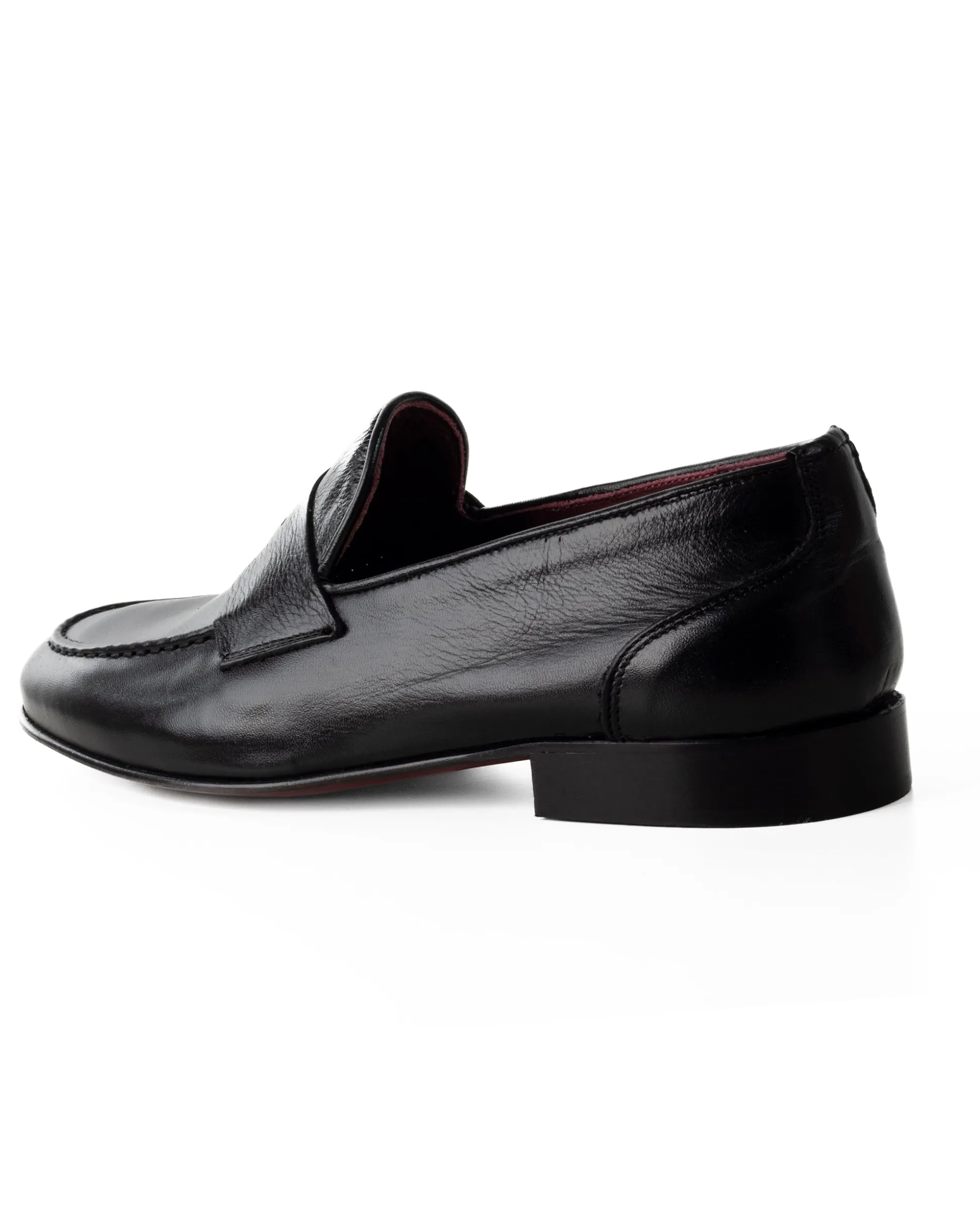 Mocassini College Uomo Con Bendina Scarpe Classiche Ecopelle Eleganti Cerimonia Suola Di Cuoio Con Ovalino Antiscivolo Casual Nero GIOSAL-S1274A