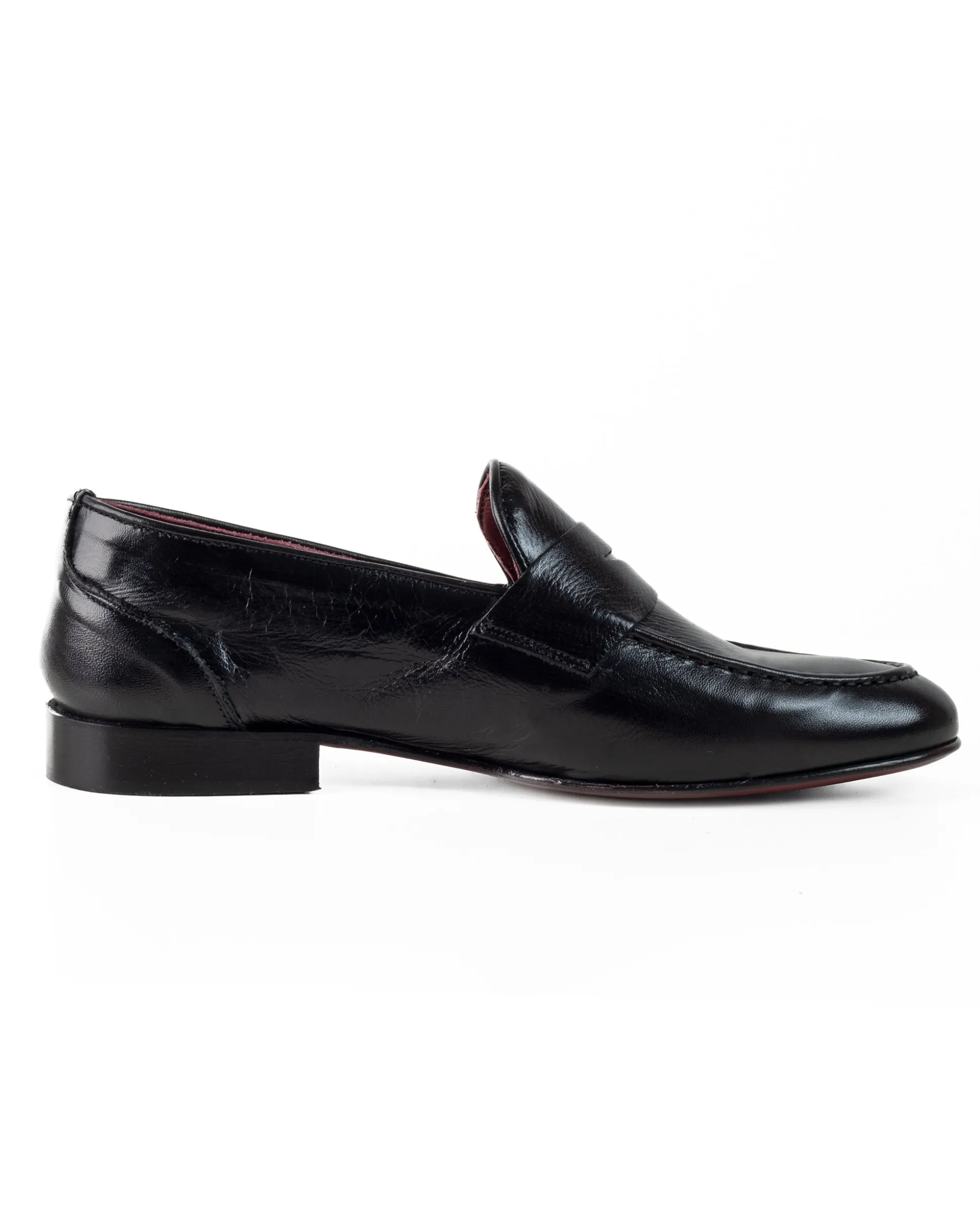 Mocassini College Uomo Con Bendina Scarpe Classiche Ecopelle Eleganti Cerimonia Suola Di Cuoio Con Ovalino Antiscivolo Casual Nero GIOSAL-S1274A