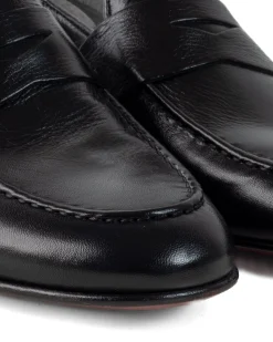 Mocassini College Uomo Con Bendina Scarpe Classiche Ecopelle Eleganti Cerimonia Suola Di Cuoio Con Ovalino Antiscivolo Casual Nero GIOSAL-S1274A