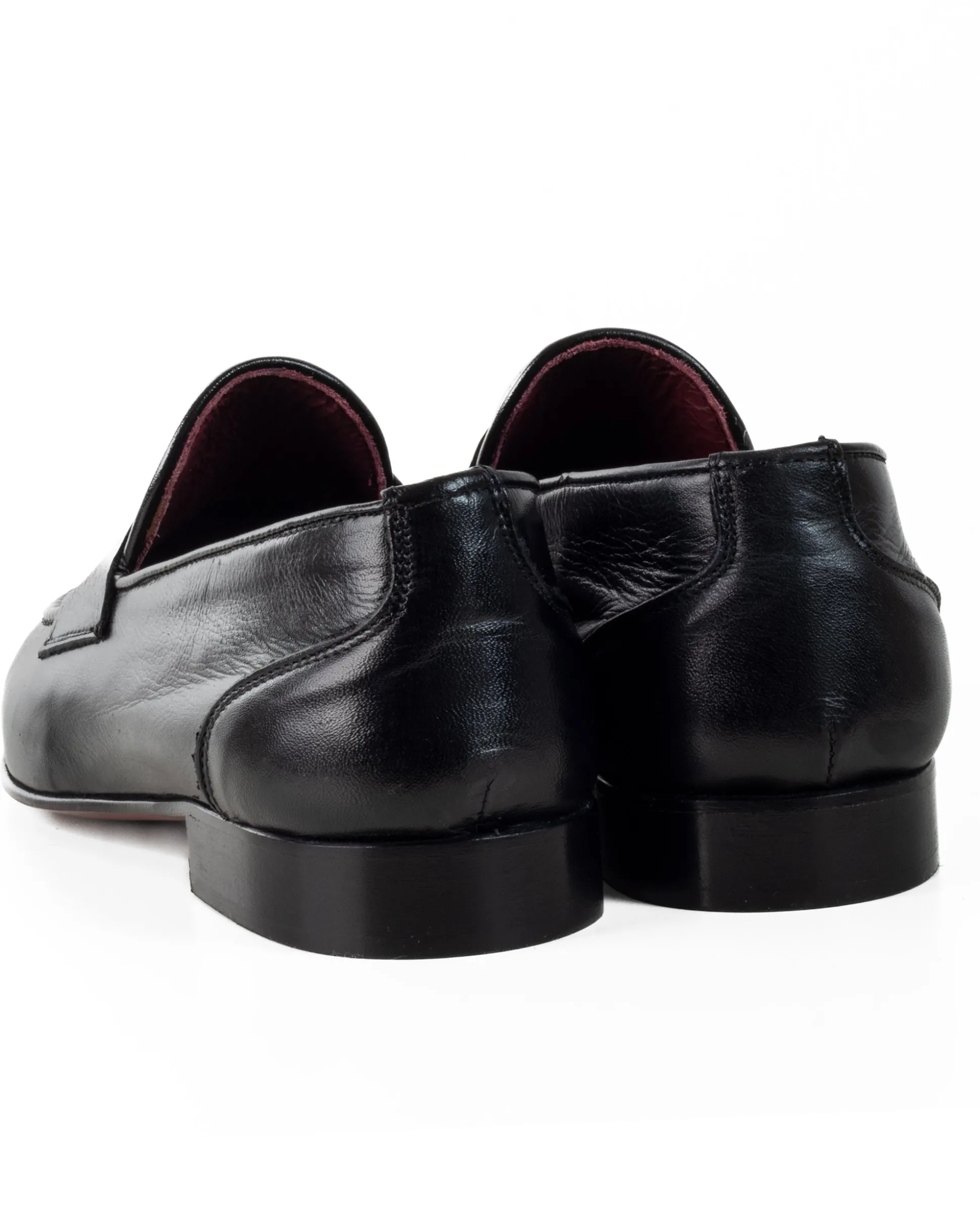 Mocassini College Uomo Con Bendina Scarpe Classiche Ecopelle Eleganti Cerimonia Suola Di Cuoio Con Ovalino Antiscivolo Casual Nero GIOSAL-S1274A