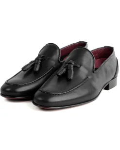 Mocassini College Uomo Con Nappine Scarpe Classiche Ecopelle Morbida Eleganti Cerimonia Suola Di Cuoio Con Ovalino Antiscivolo Casual Nero GIOSAL-S1282A