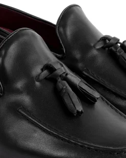 Mocassini College Uomo Con Nappine Scarpe Classiche Ecopelle Morbida Eleganti Cerimonia Suola Di Cuoio Con Ovalino Antiscivolo Casual Nero GIOSAL-S1282A