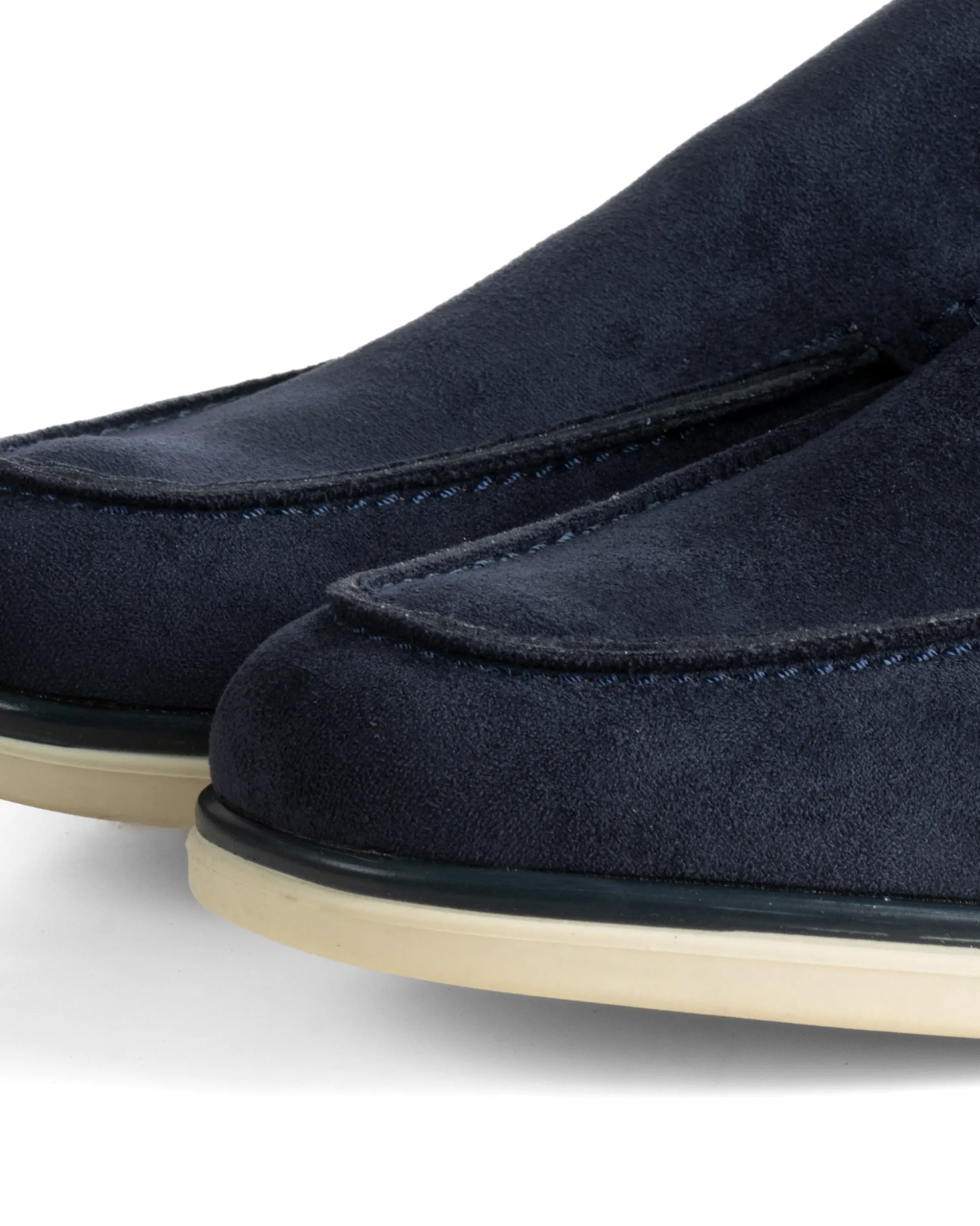 Mocassini college uomo scarpe camoscio eleganti cerimonia suola di gomma blu GIOSAL-S1313A
