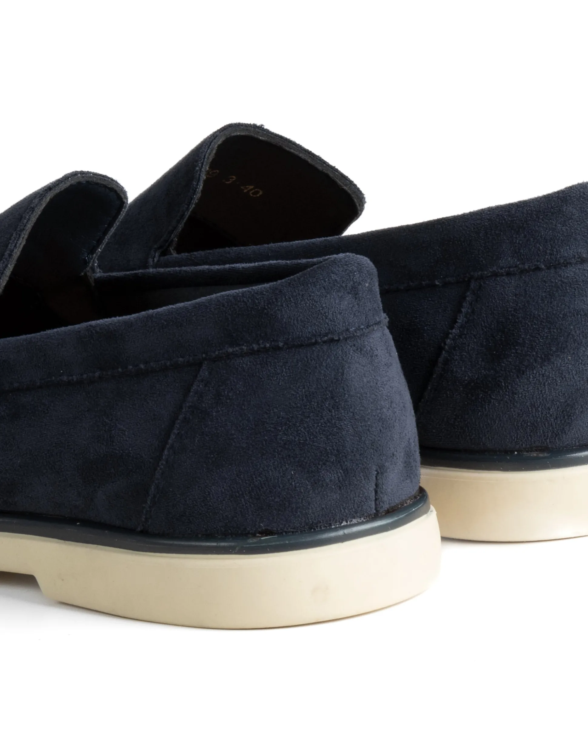 Mocassini college uomo scarpe camoscio eleganti cerimonia suola di gomma blu GIOSAL-S1313A