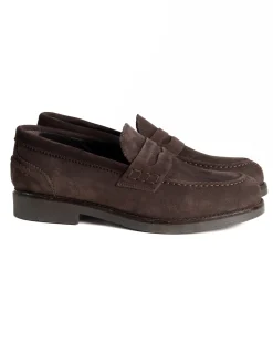 Mocassini College Uomo Scarpe Camoscio Eleganti Cerimonia Suola Di Gomma Casual Marrone GIOSAL-S1292A