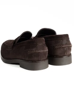 Mocassini College Uomo Scarpe Camoscio Eleganti Cerimonia Suola Di Gomma Casual Marrone GIOSAL-S1292A
