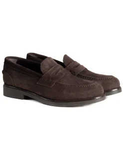 Mocassini College Uomo Scarpe Camoscio Eleganti Cerimonia Suola Di Gomma Casual Marrone GIOSAL-S1292A