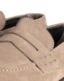 Mocassini College Uomo Scarpe Camoscio Eleganti Cerimonia Suola Di Gomma Casual Beige GIOSAL-S1291A