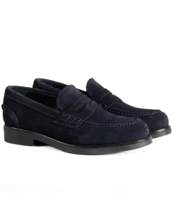 Mocassini College Uomo Scarpe Camoscio Eleganti Cerimonia Suola Di Gomma Casual Blu GIOSAL-S1290A