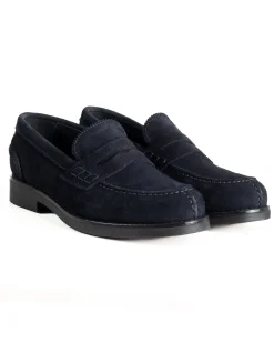 Mocassini College Uomo Scarpe Camoscio Eleganti Cerimonia Suola Di Gomma Casual Blu GIOSAL-S1290A