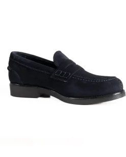 Mocassini College Uomo Scarpe Camoscio Eleganti Cerimonia Suola Di Gomma Casual Blu GIOSAL-S1290A