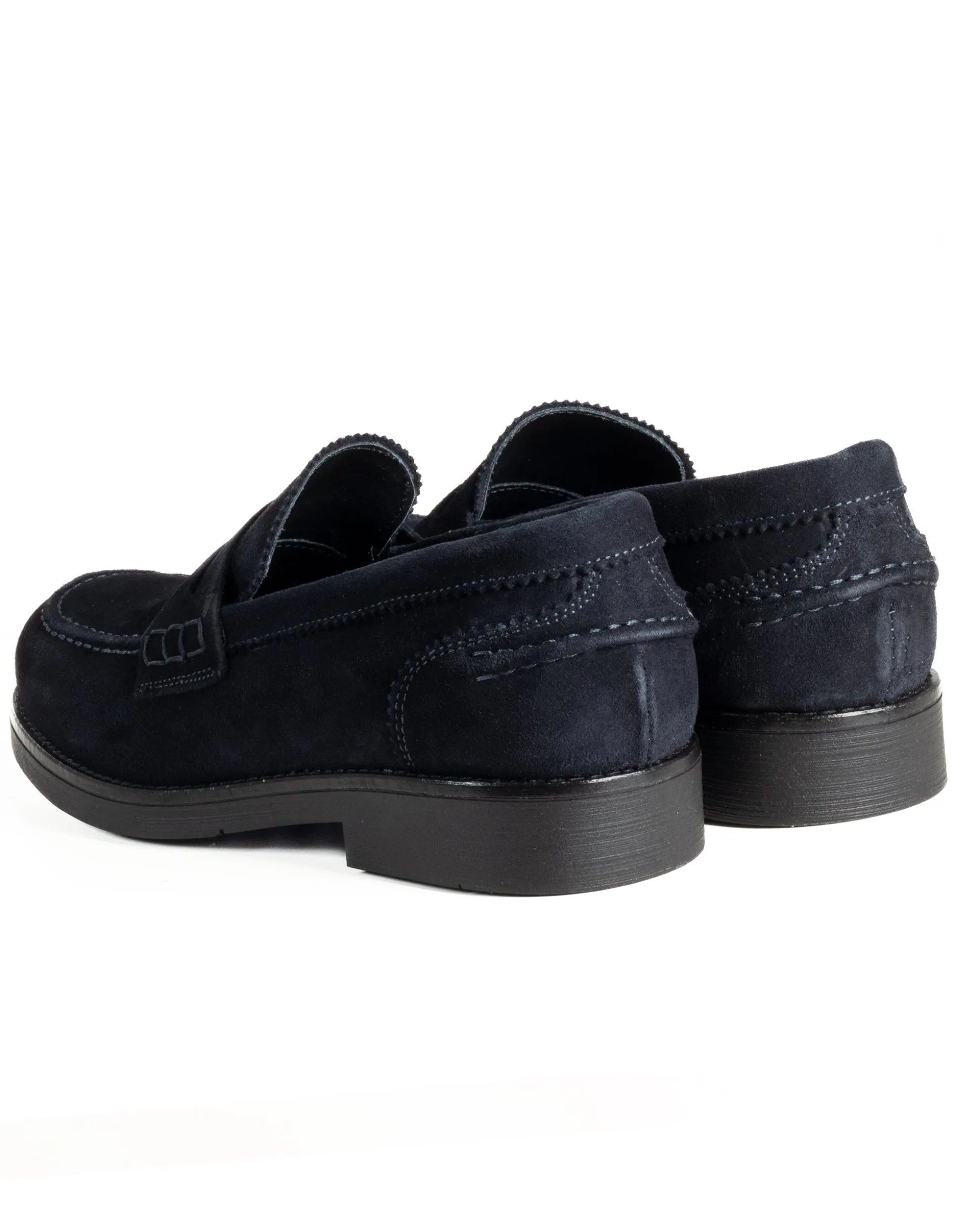 Mocassini College Uomo Scarpe Camoscio Eleganti Cerimonia Suola Di Gomma Casual Blu GIOSAL-S1290A