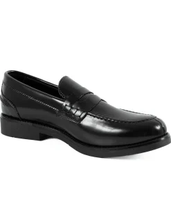 Mocassini College Uomo Scarpe Ecopelle Abrasivate Eleganti Cerimonia Suola Di Gomma Casual Nero GIOSAL-S1283A