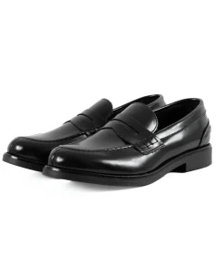 Mocassini College Uomo Scarpe Ecopelle Abrasivate Eleganti Cerimonia Suola Di Gomma Casual Nero GIOSAL-S1283A