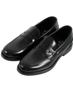Mocassini College Uomo Scarpe Ecopelle Abrasivate Eleganti Cerimonia Suola Di Gomma Casual Nero GIOSAL-S1283A