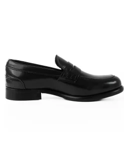 Mocassini College Uomo Scarpe Ecopelle Abrasivate Eleganti Cerimonia Suola Di Cuoio Casual Nero GIOSAL-S1260A