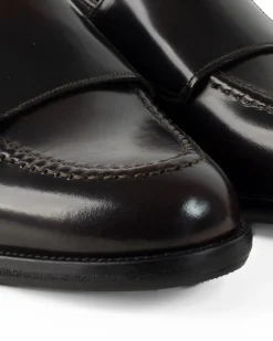 Mocassini Doppia Fibbia Uomo Scarpe Ecopelle Abrasivate Lucide Eleganti Cerimonia Suola Di Cuoio Casual Marrone GIOSAL-S1264A